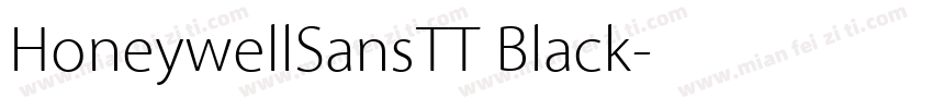 HoneywellSansTT Black字体转换